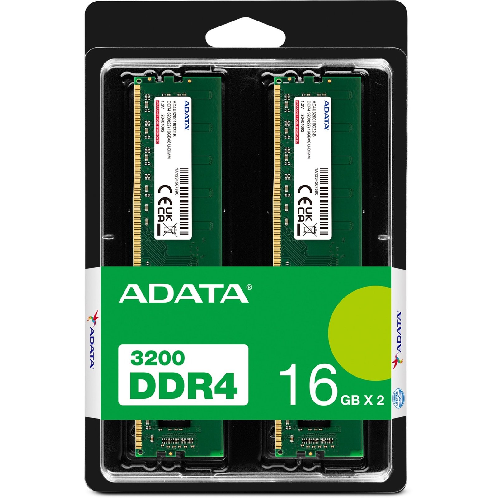 ADATA DIMM DDR4-3200 (2x ) Dual-Kit Verde, 32 GB 32 GB - Imagen 2