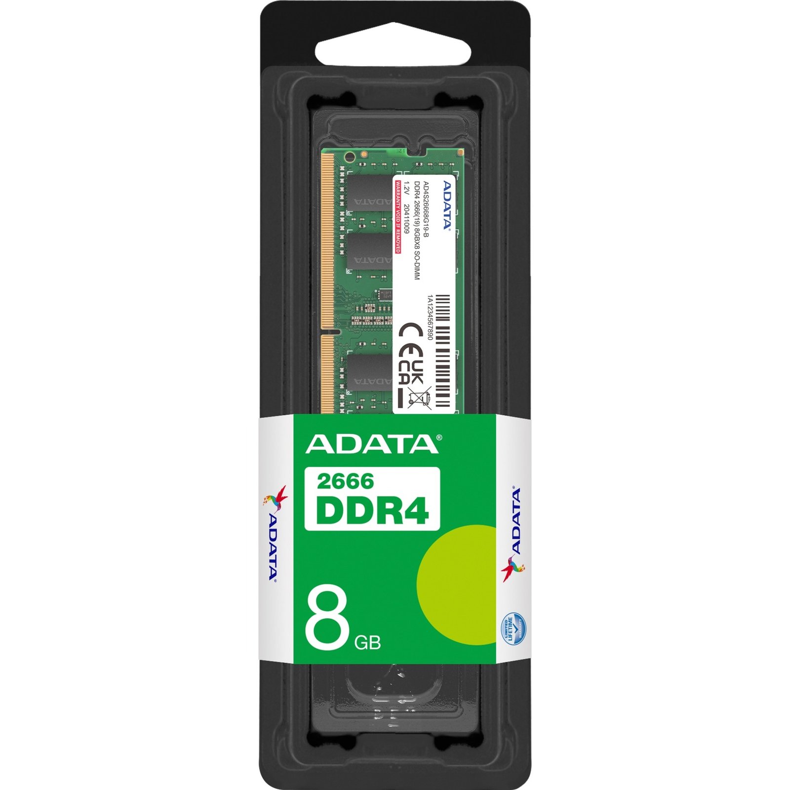 ADATA SO-DIMM DDR4-2666 Negro, 8 GB 8 GB - Imagen 2