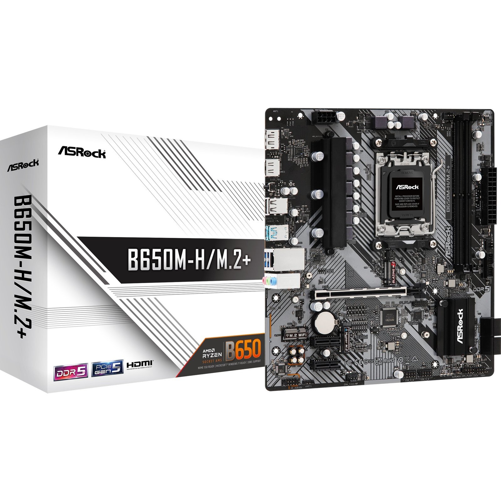 ASRock B650M-H/M.2+ Gris