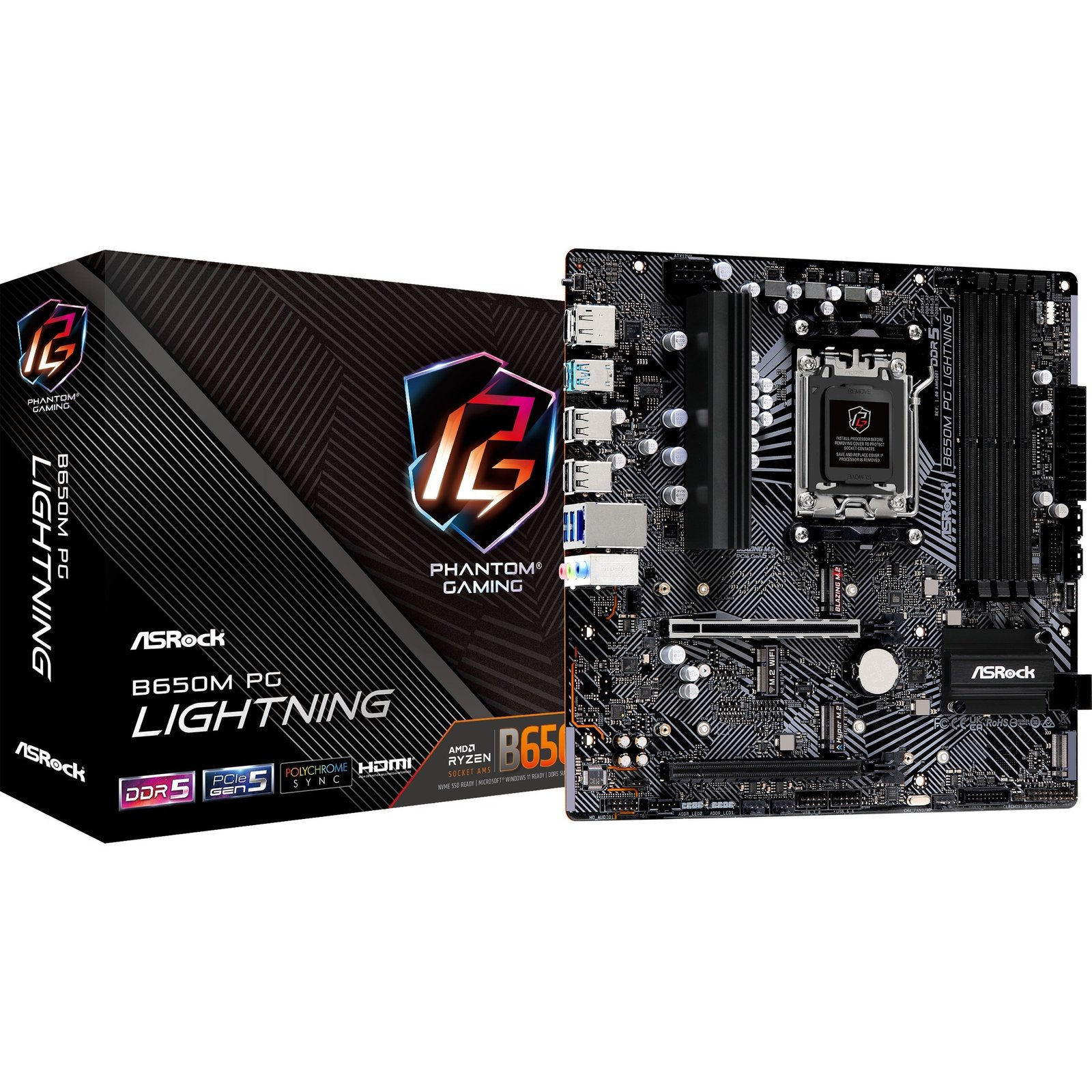 ASRock B650M PG LIGHTNING Negro