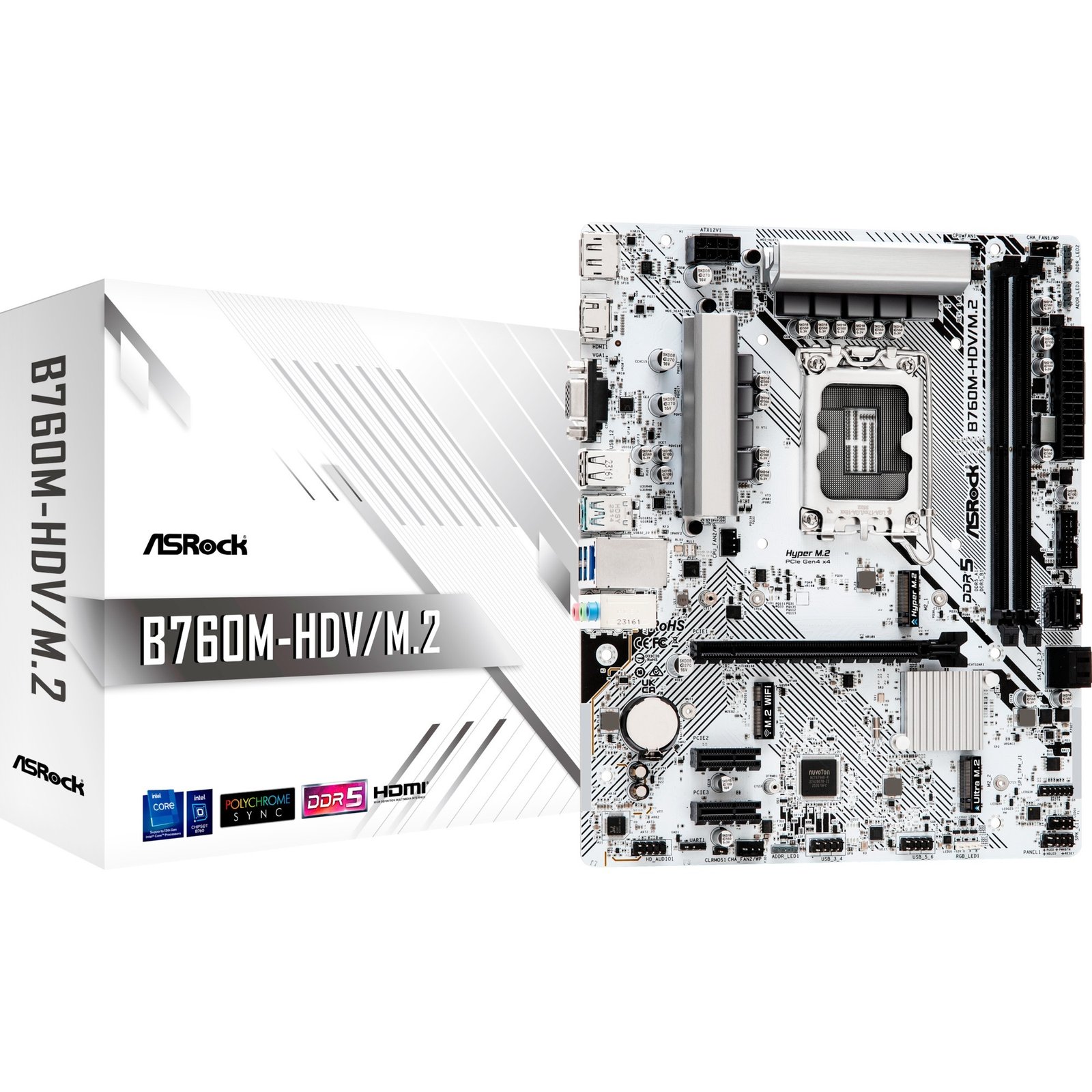 ASRock B760M-HDV/M.2 WHITE Blanco