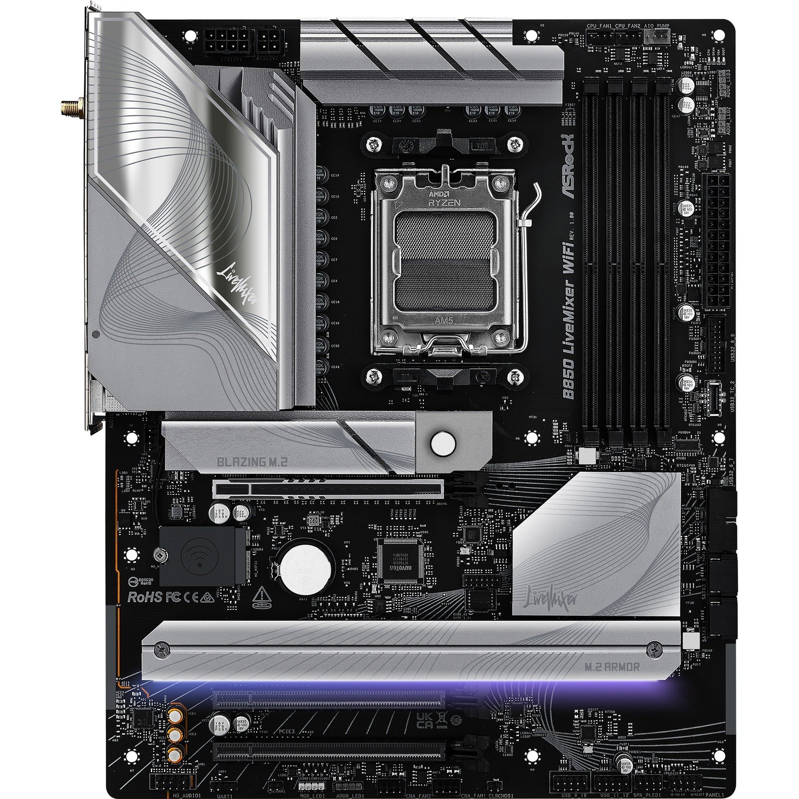 ASRock B850 LiveMixer WiFi Blanco - Imagen 3
