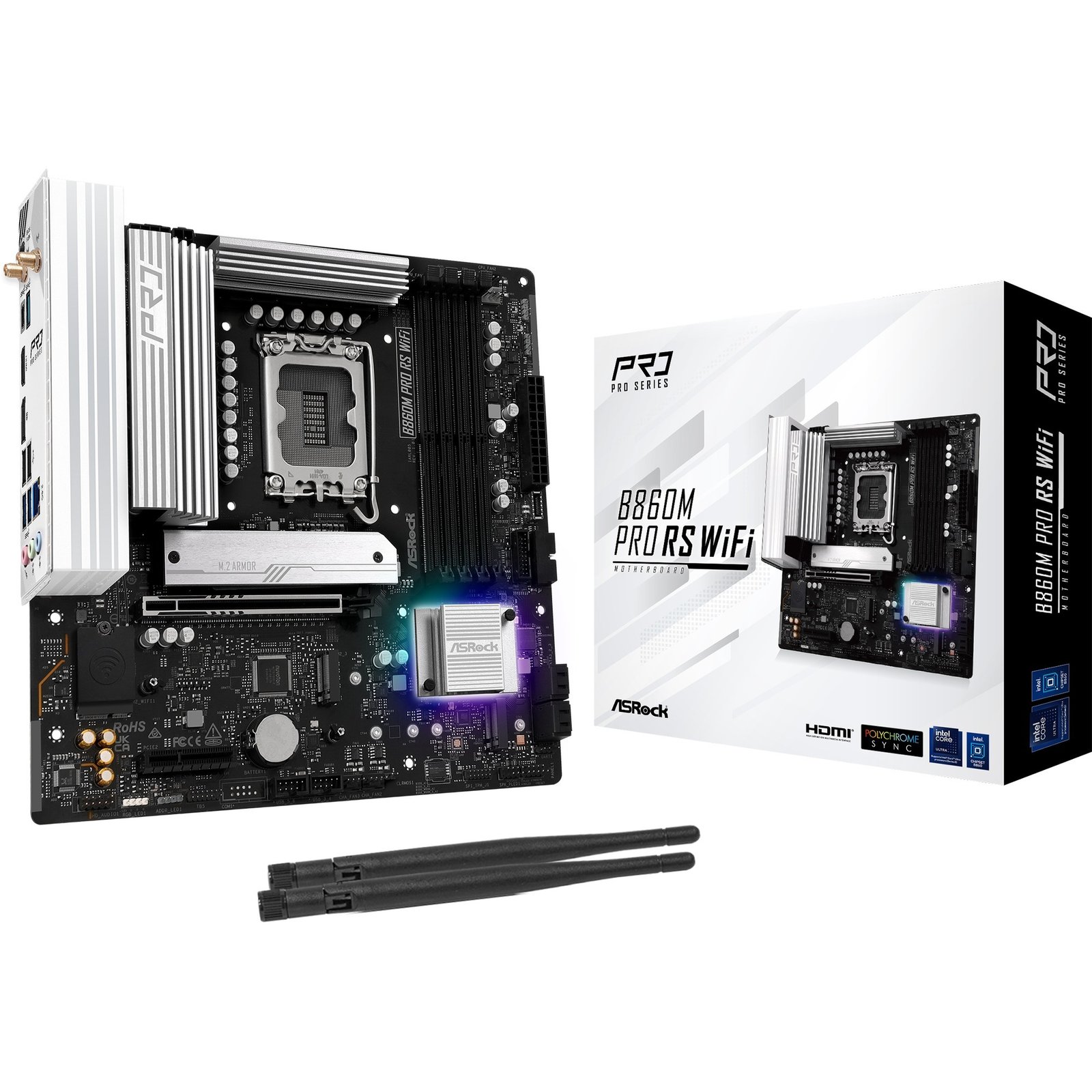 ASRock B860M Pro RS WiFi Negro