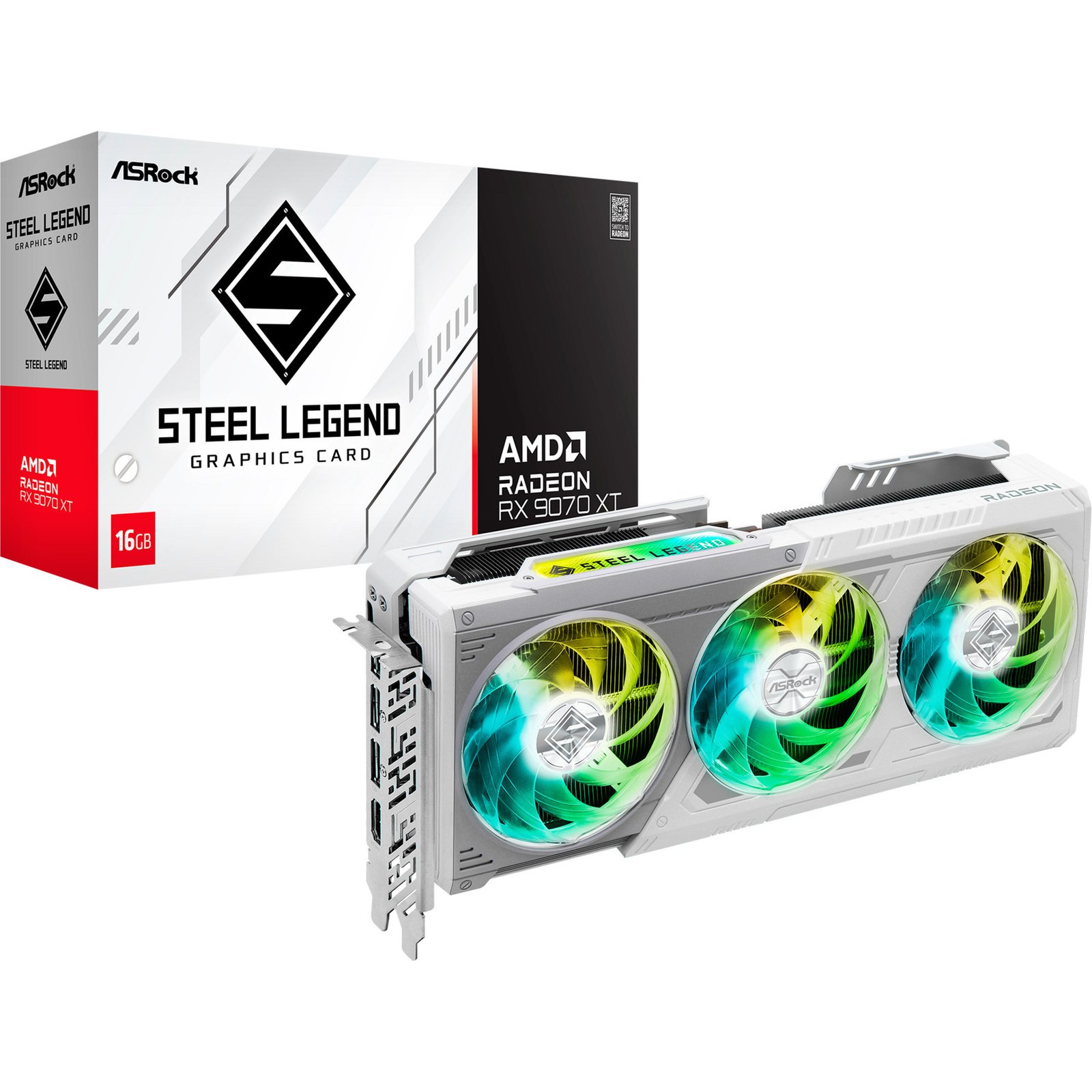 ASRock Radeon RX 9070 XT Steel Legend Blanco, 16 GB