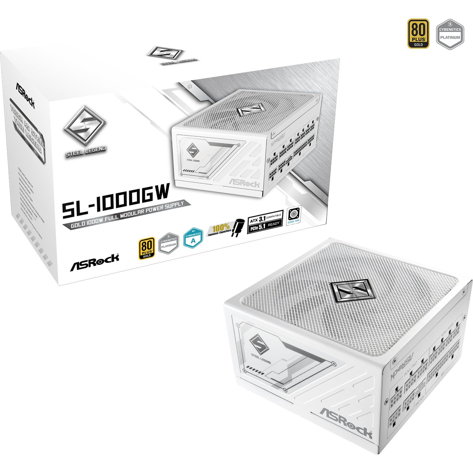 ASRock Steel Legend SL-1000GW Blanco