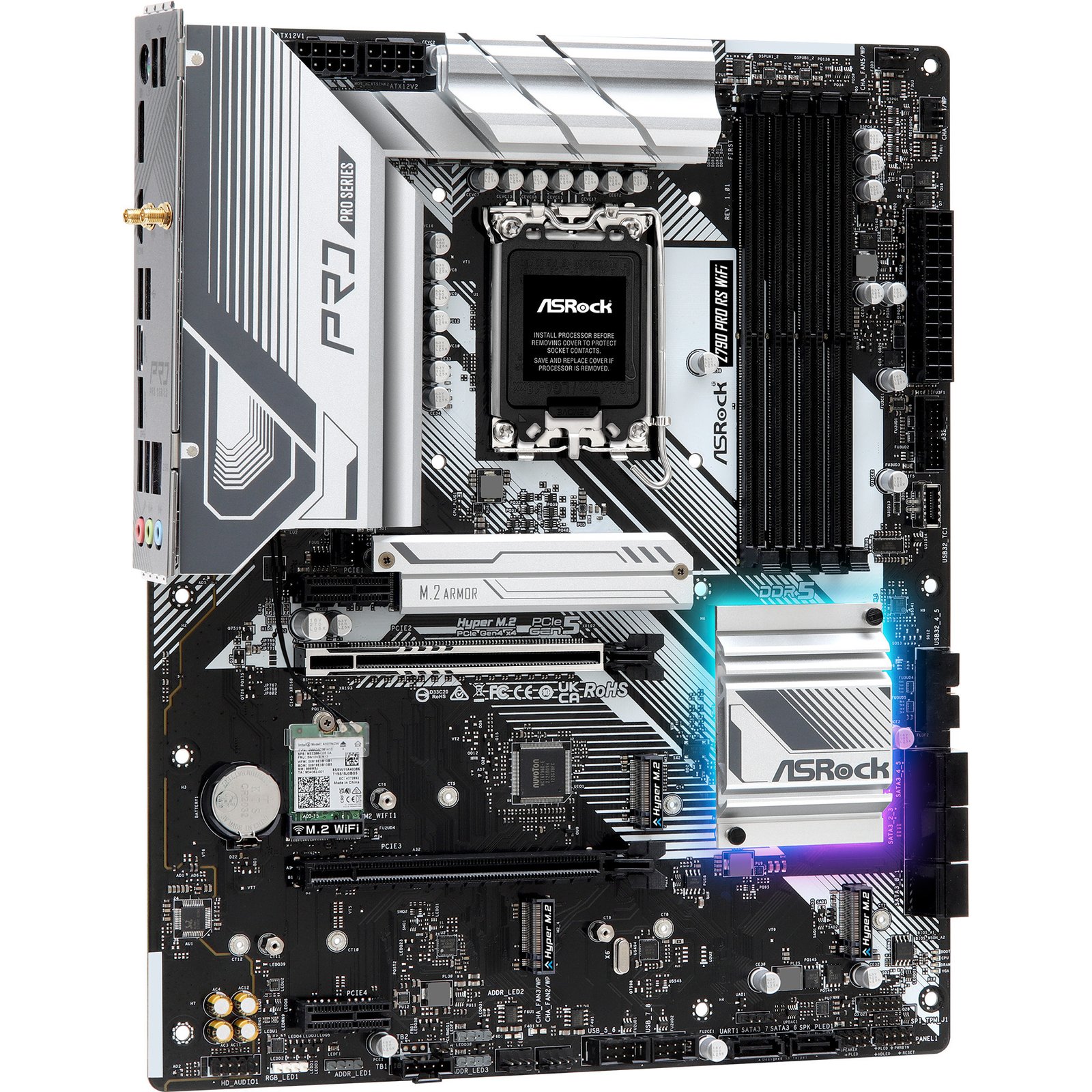 ASRock Z790 PRO RS WIFI Plata - Imagen 2