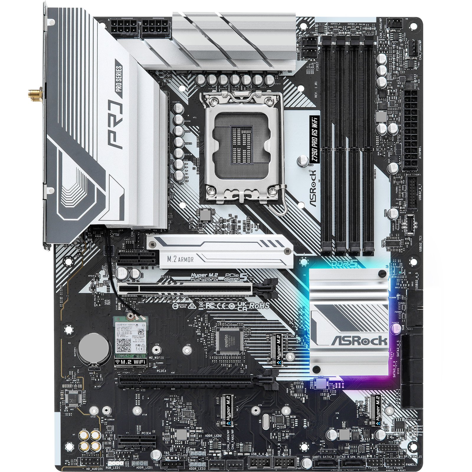 ASRock Z790 PRO RS WIFI Plata - Imagen 3