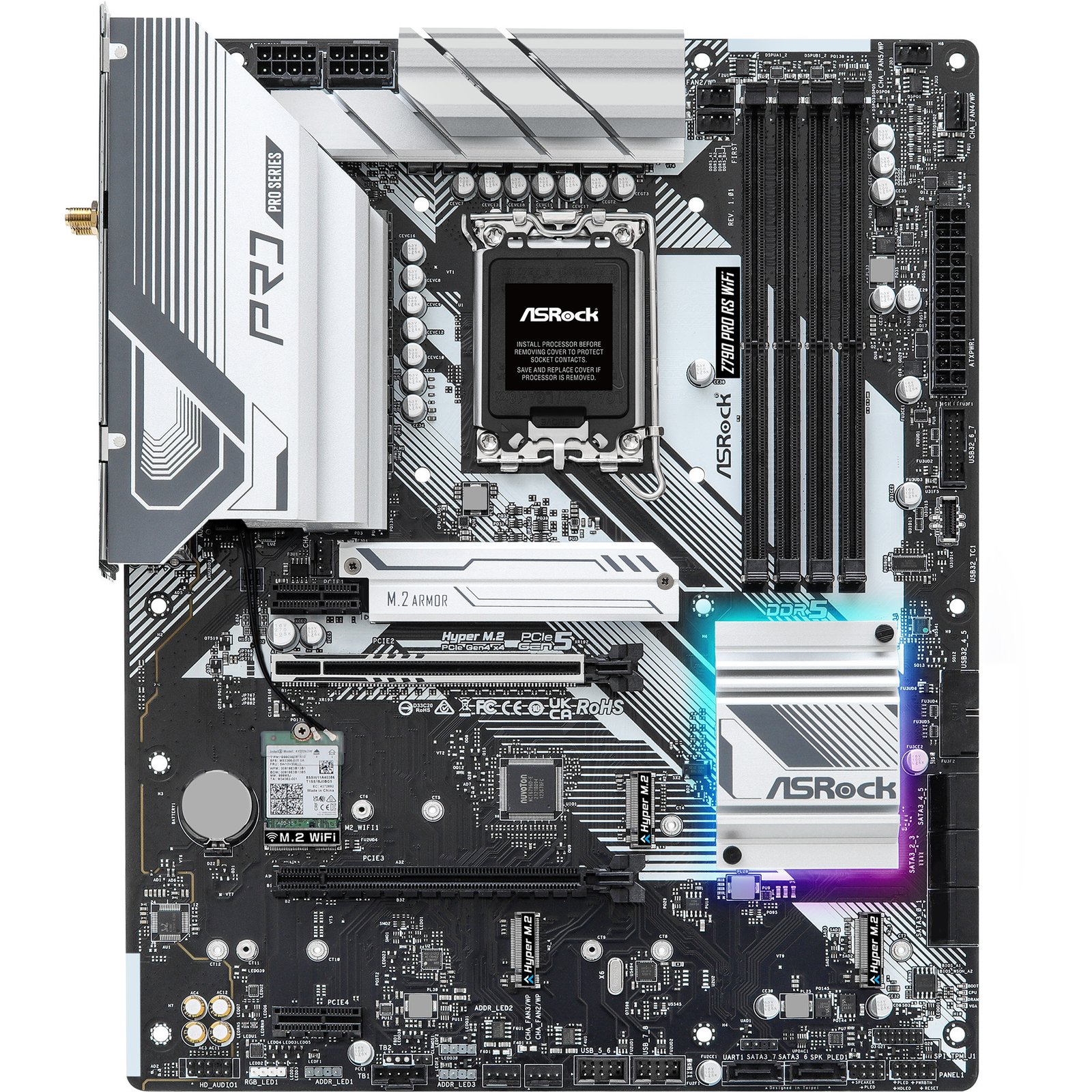 ASRock Z790 PRO RS WIFI Plata - Imagen 4