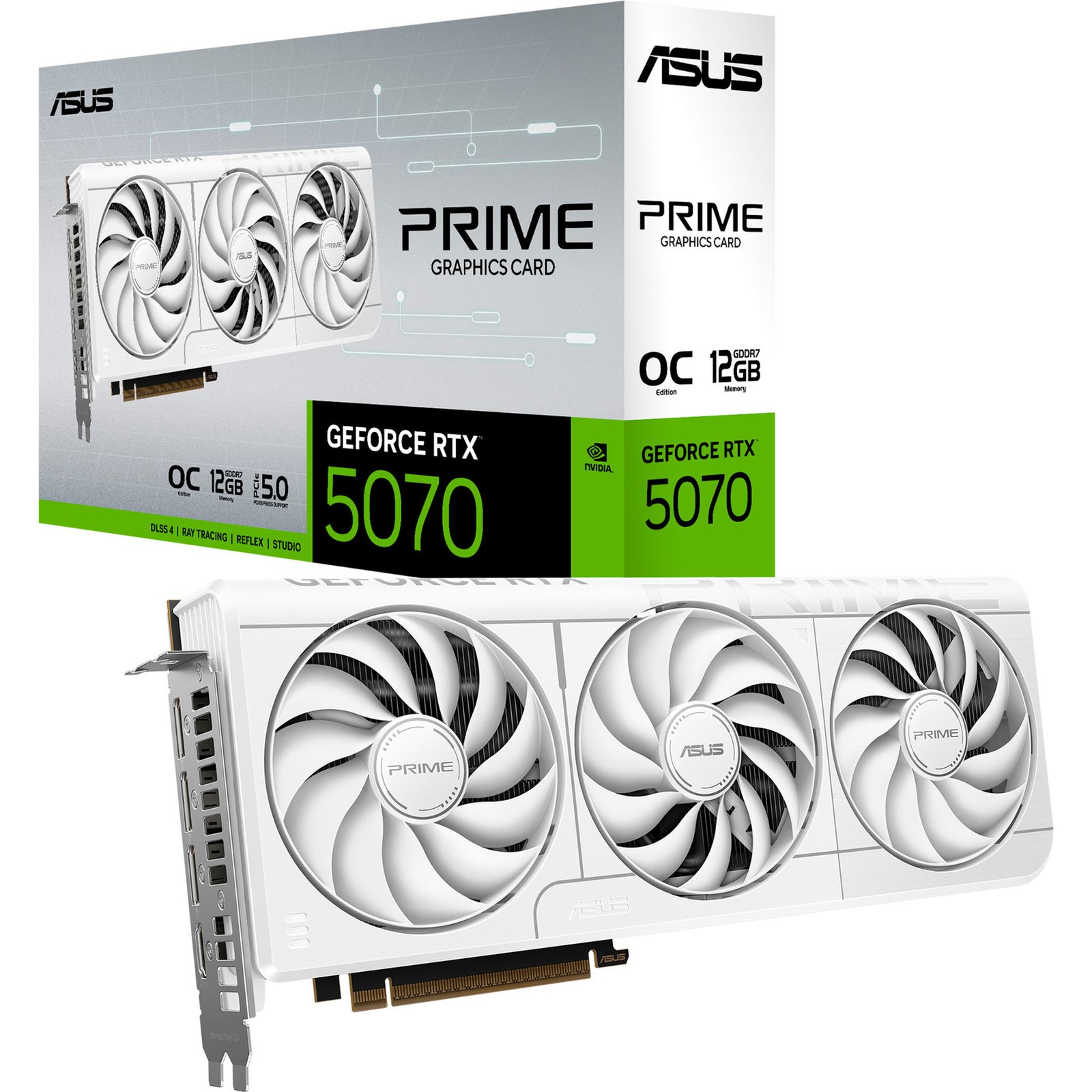 ASUS GeForce RTX 5070 PRIME OC WHITE Blanco