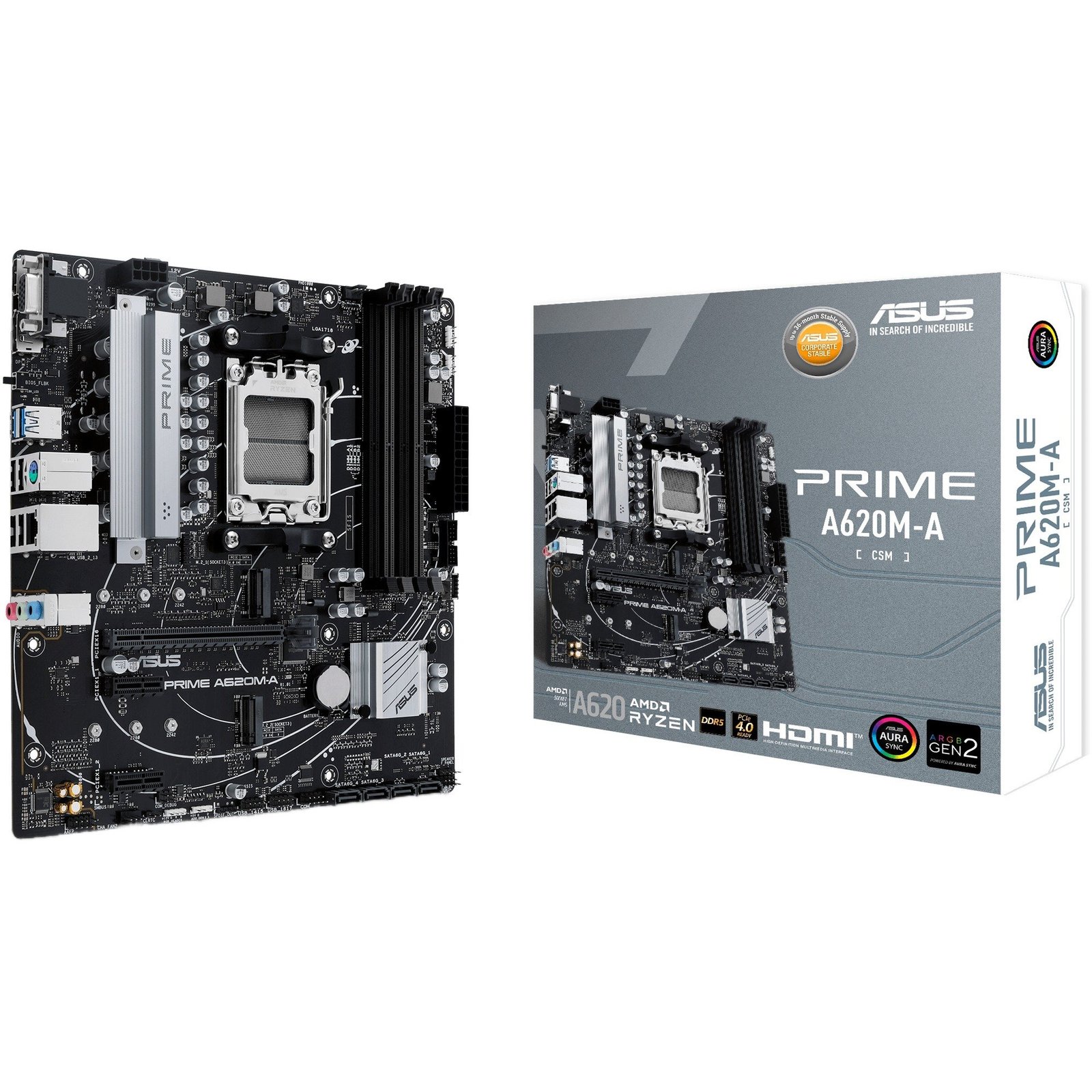 ASUS PRIME A620M-A-CSM Negro