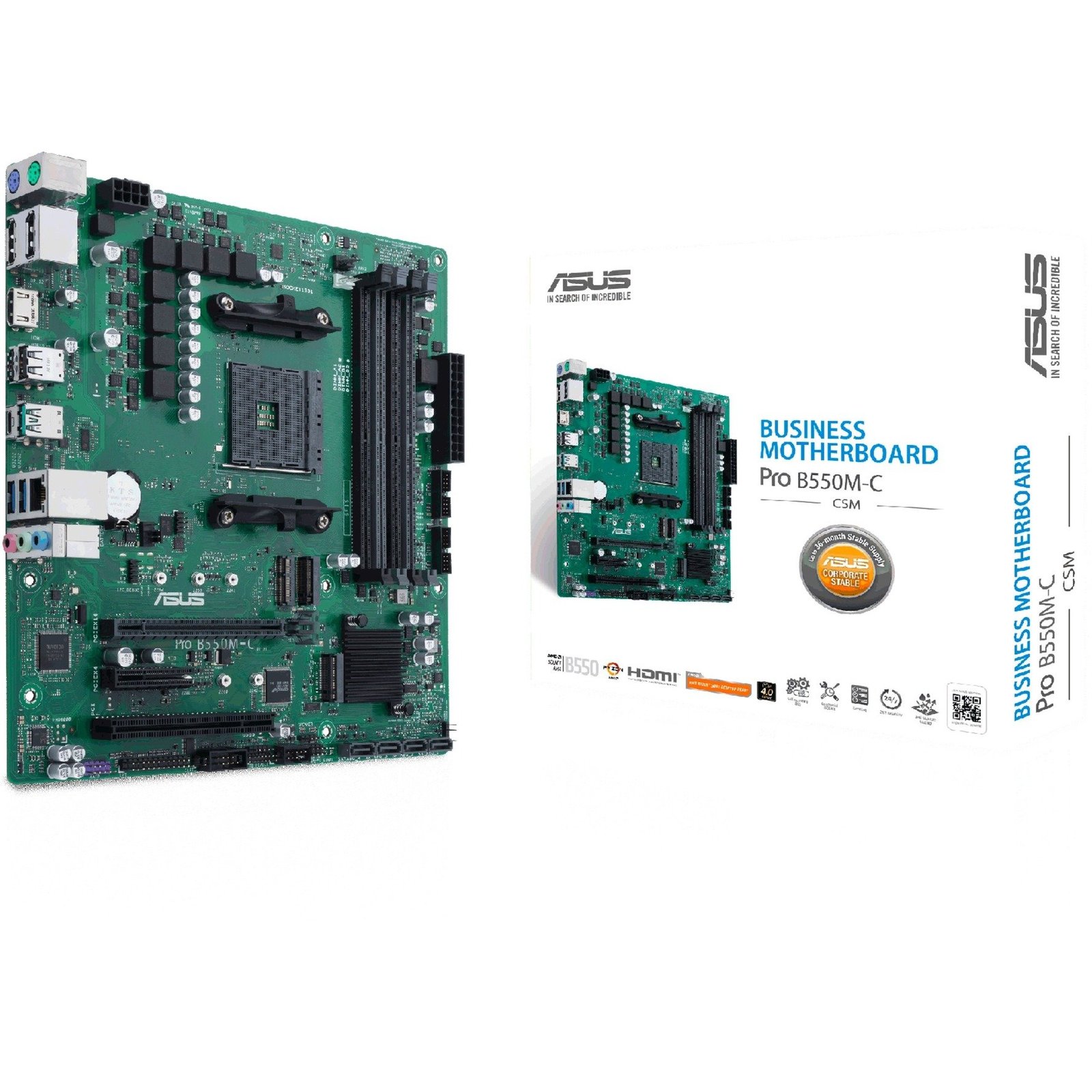 ASUS PRO B550M-C/CSM Verde