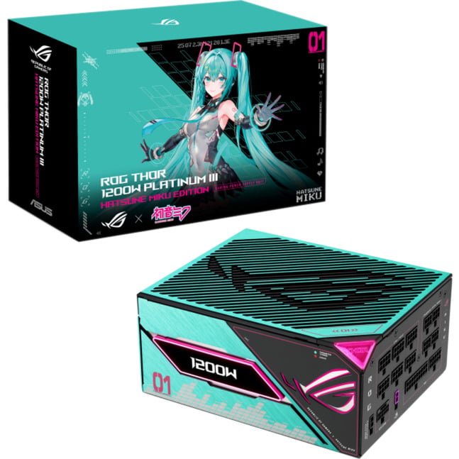 ASUS ROG Thor 1200W Platinum III Hatsune Miku Edition Negro