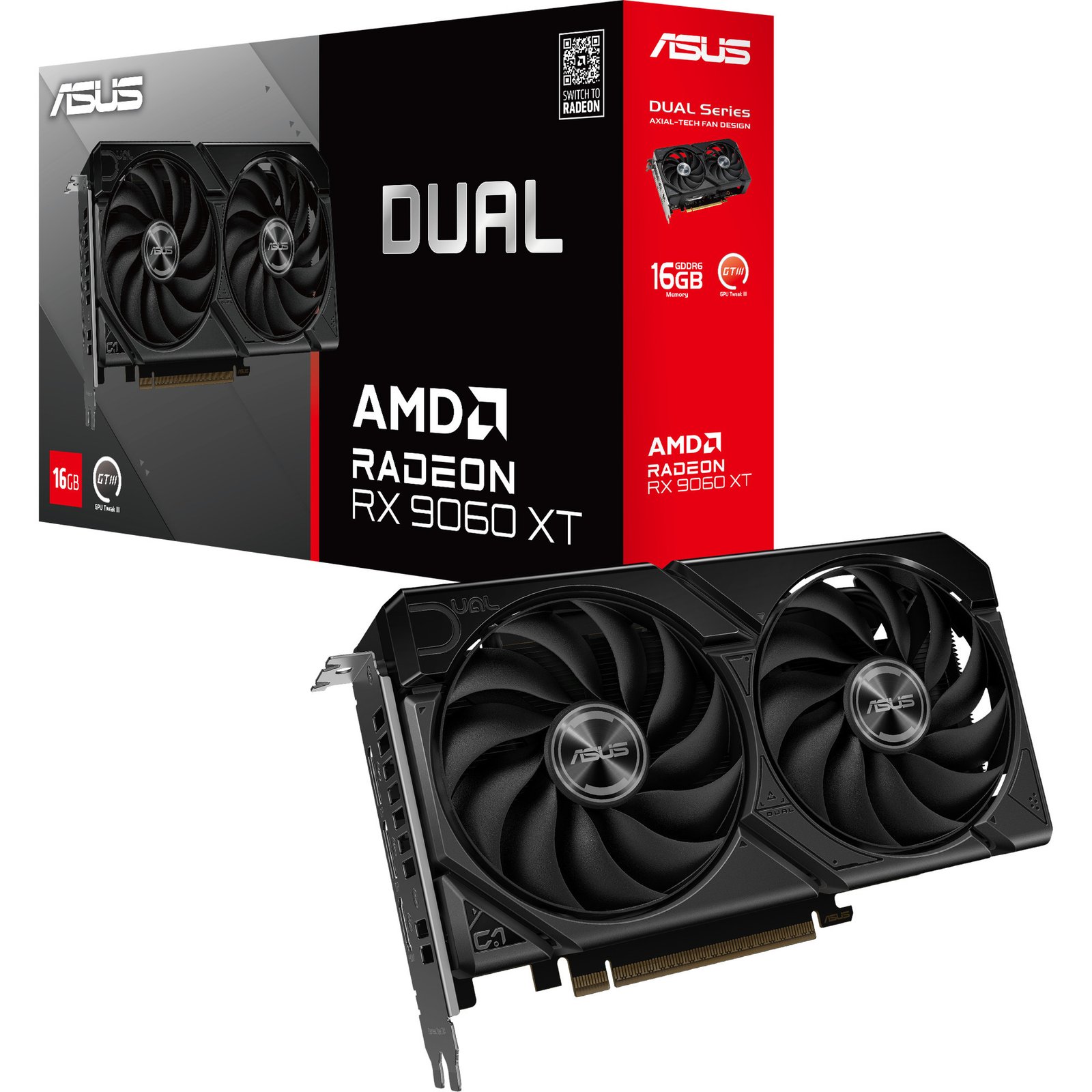 ASUS Radeon RX 9060 XT DUAL, 16 GB