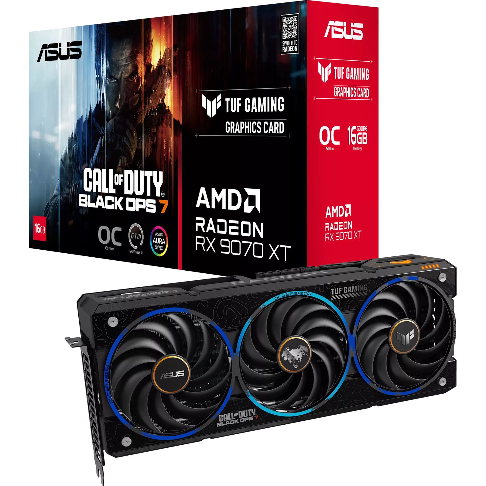 ASUS Radeon RX 9070 XT TUF GAMING OC COD Black Ops 7 Edition Negro