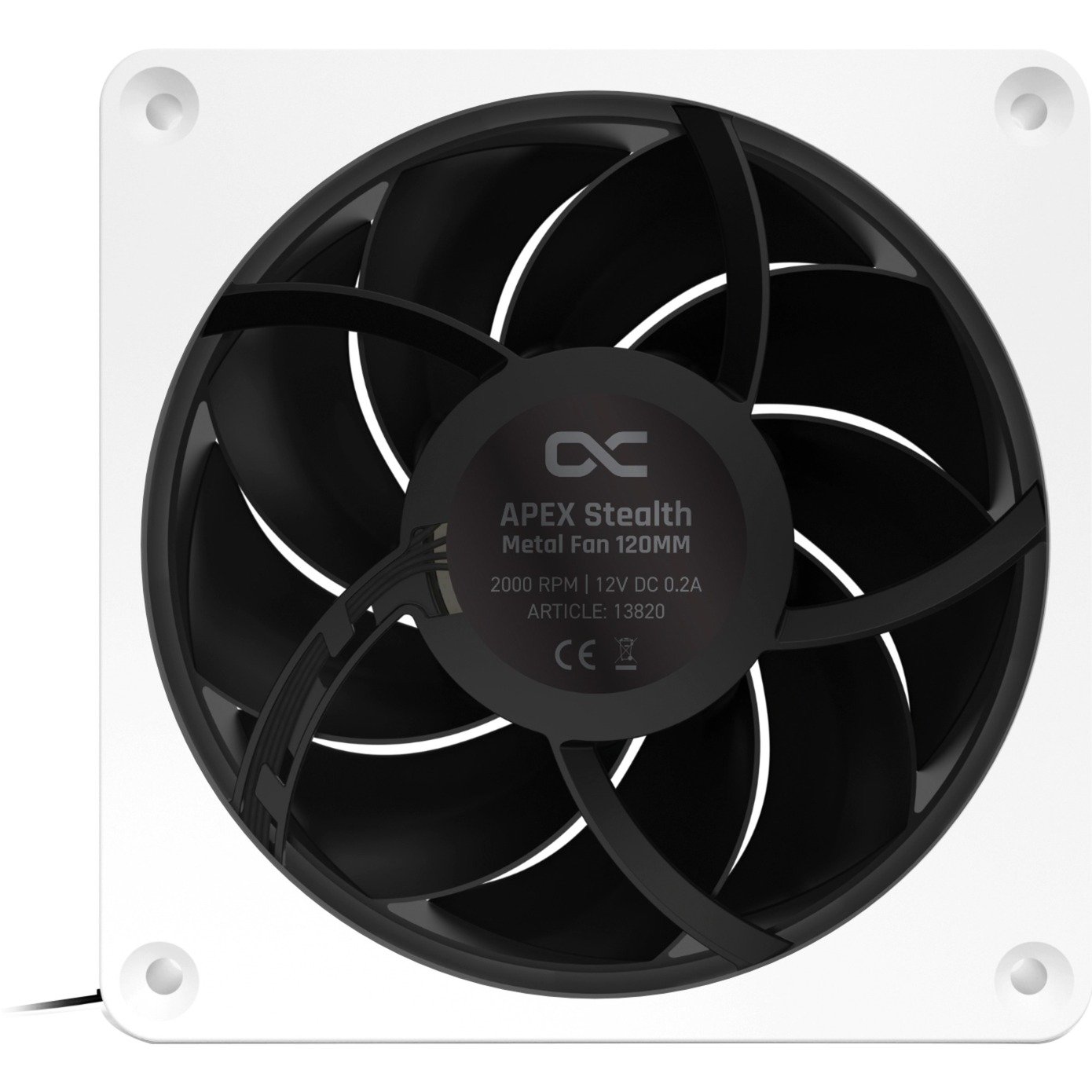 Alphacool Apex Stealth Metal 120mm Lüfter 2000rpm Blanco - Imagen 3