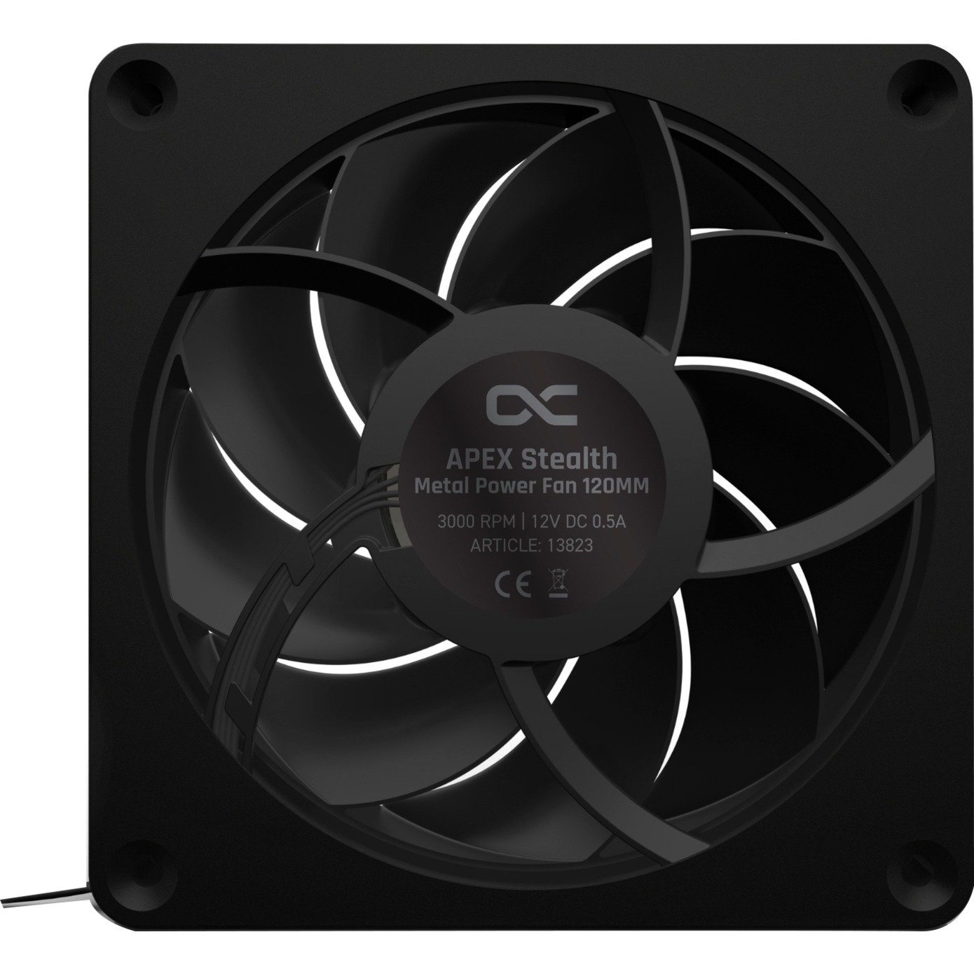 Alphacool Apex Stealth Metal Power 120mm Lüfter 3000rpm Negro - Imagen 3