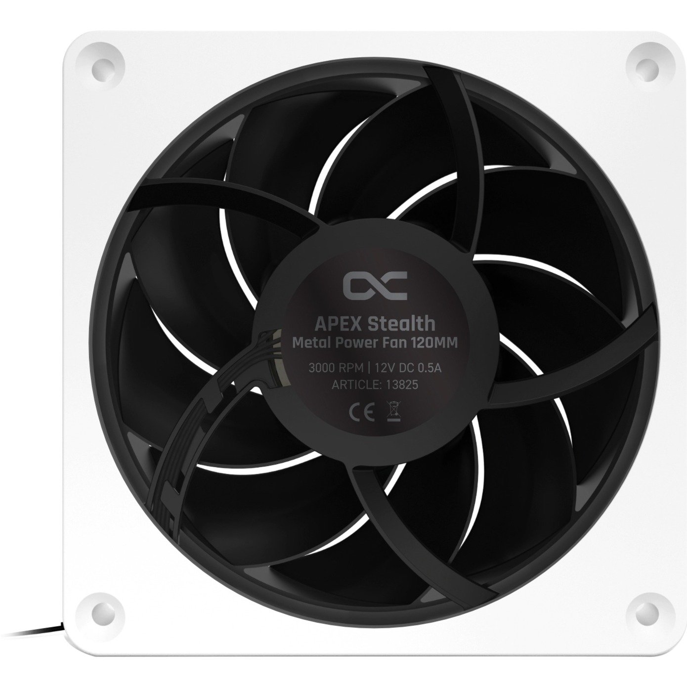 Alphacool Apex Stealth Metal Power 120mm Lüfter 3000rpm Blanco - Imagen 3