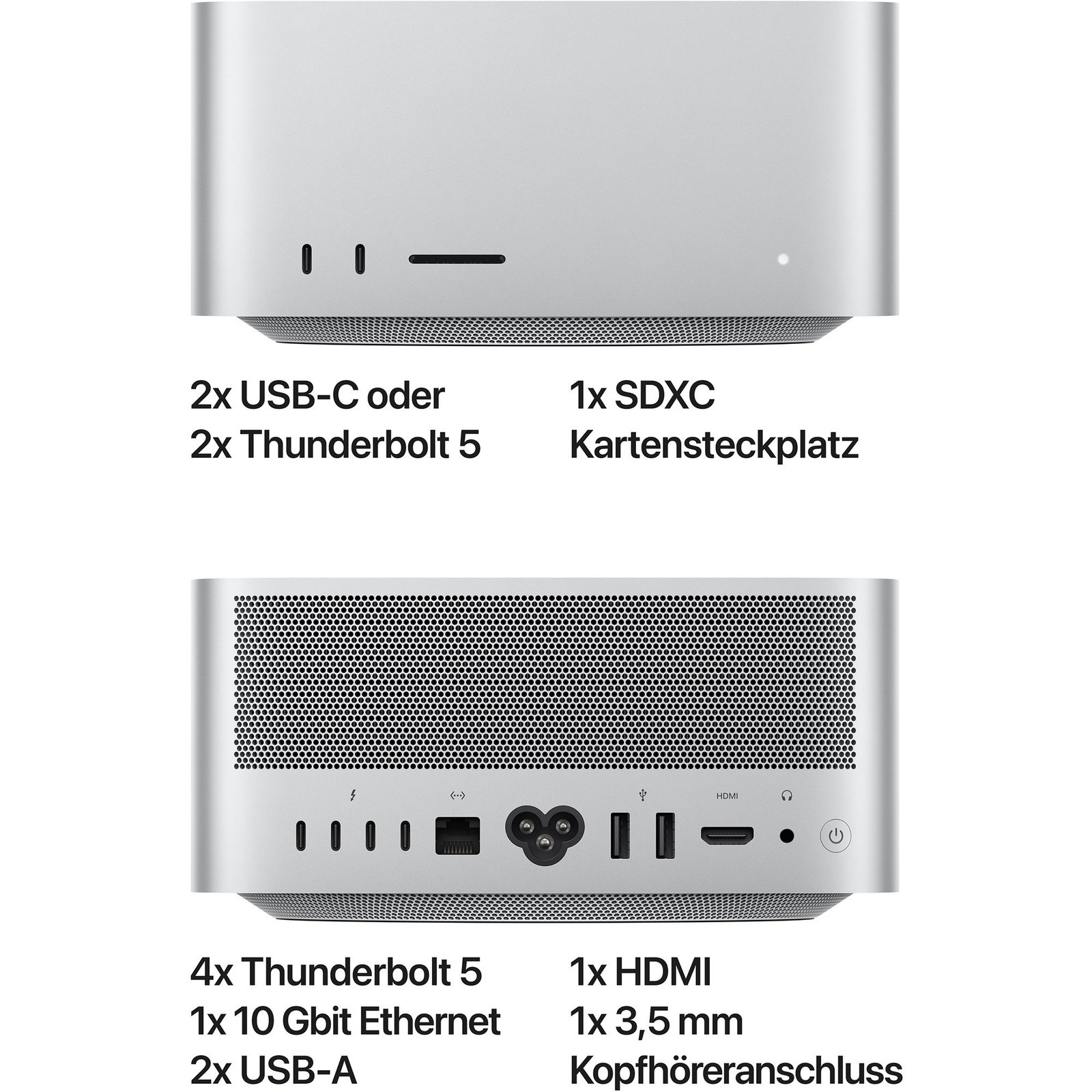 Apple Mac Studio M4 Max 2025 CTO Plata, 1 TB 128 GB - Imagen 3