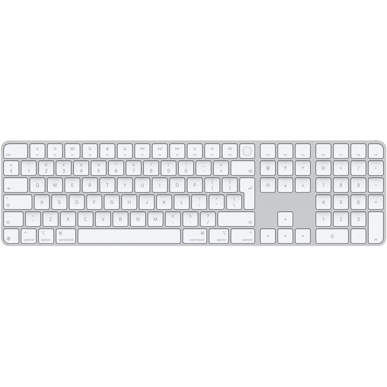 Apple Magic Keyboard mit Touch ID und Ziffern­block Plata