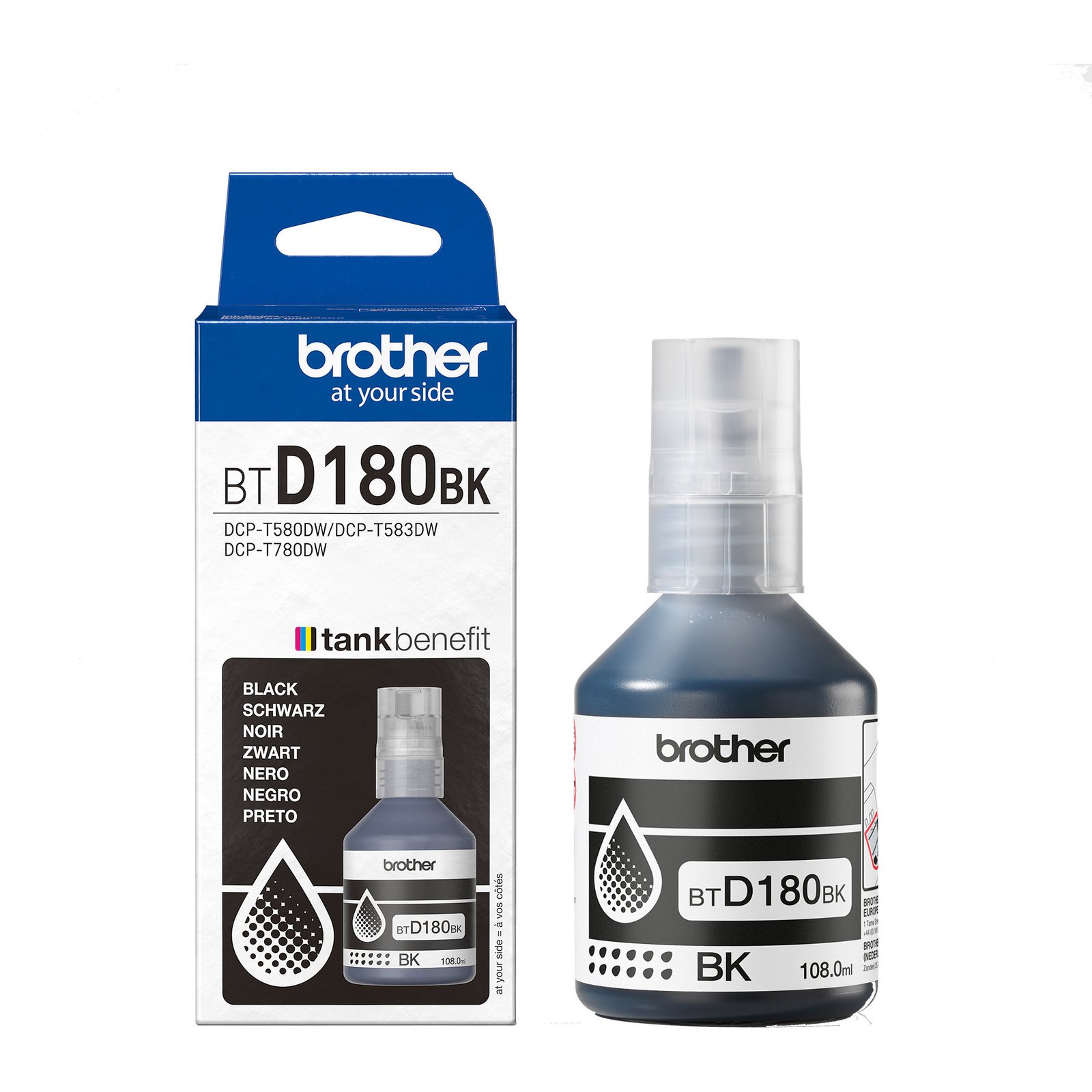 Brother Tintenflasche BTD180BK schwarz