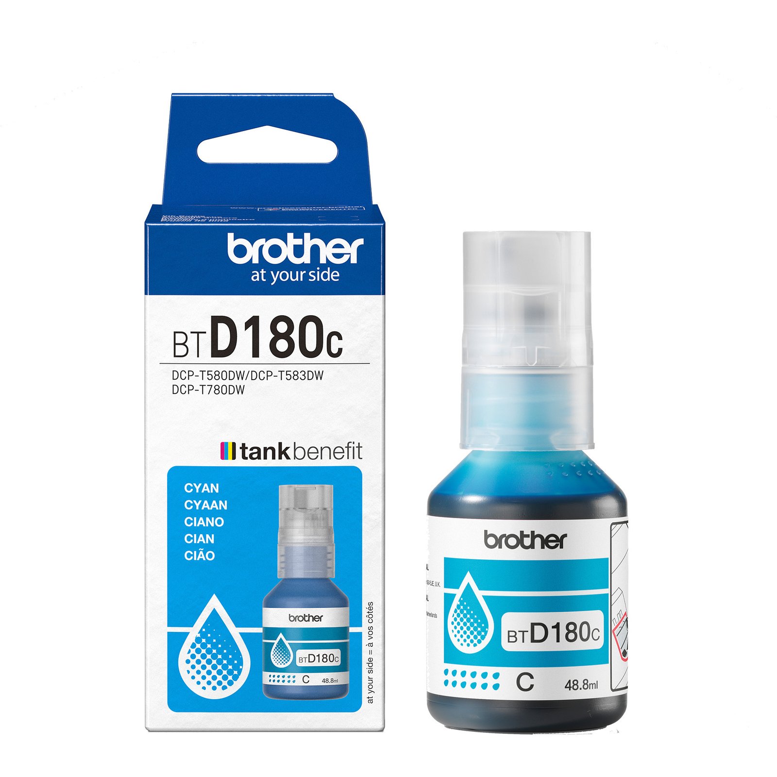 Brother Tintenflasche BTD180C cyan