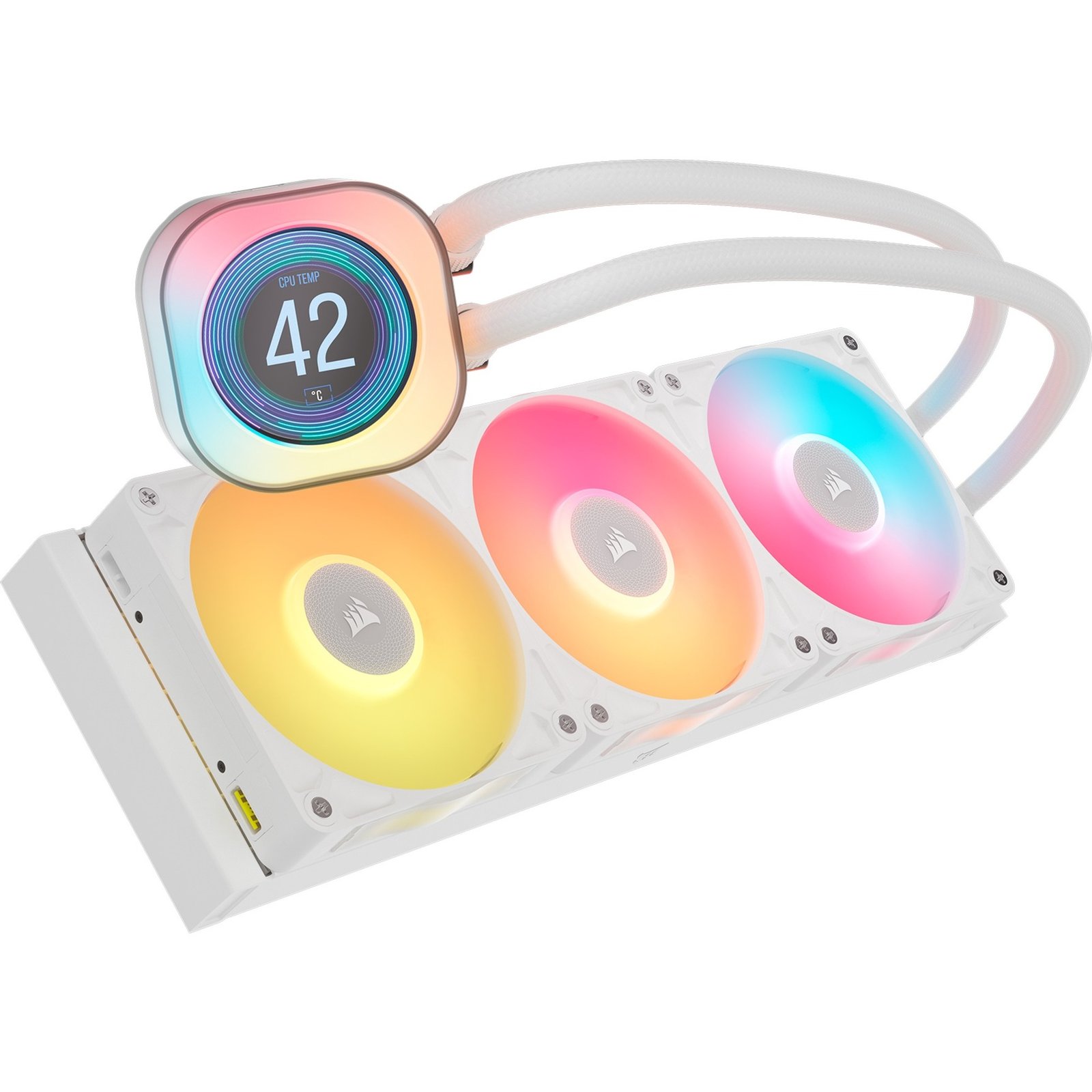 Corsair iCUE LINK TITAN 360 RX LCD RGB Blanco - Imagen 2