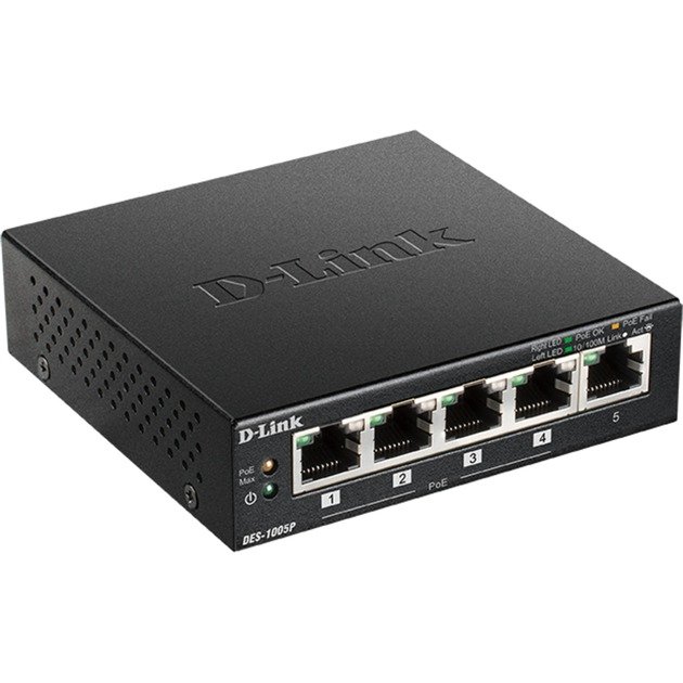 D-Link DES-1005P Negro