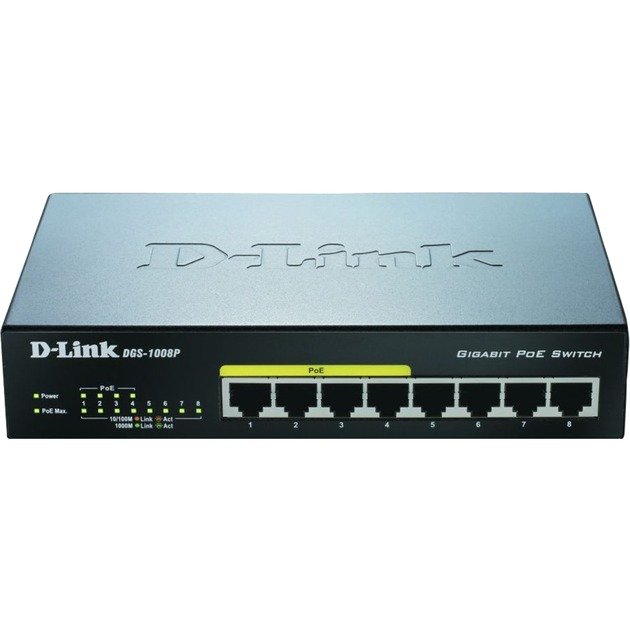 D-Link DGS-1008P Negro