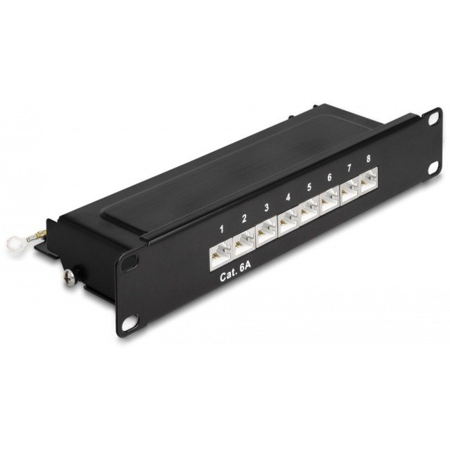 DeLOCK 10" Patchpanel 8 Port Cat.6A Negro