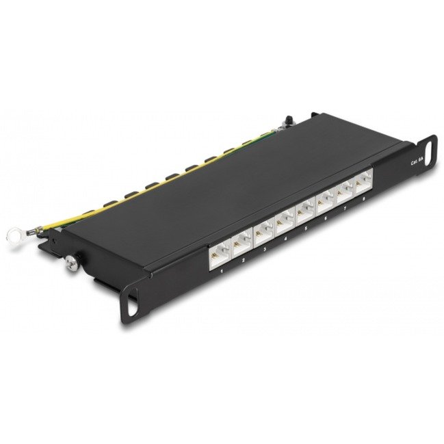 DeLOCK 10" Patchpanel 8 Port Cat.6A Negro