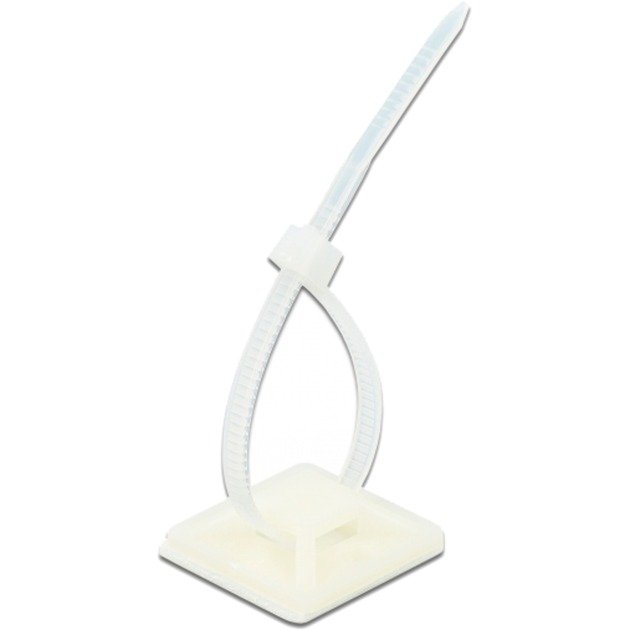 DeLOCK Befestigungssockel 25 x 25mm mit Kabelbinder L 150 x B 3 Blanco - Imagen 3