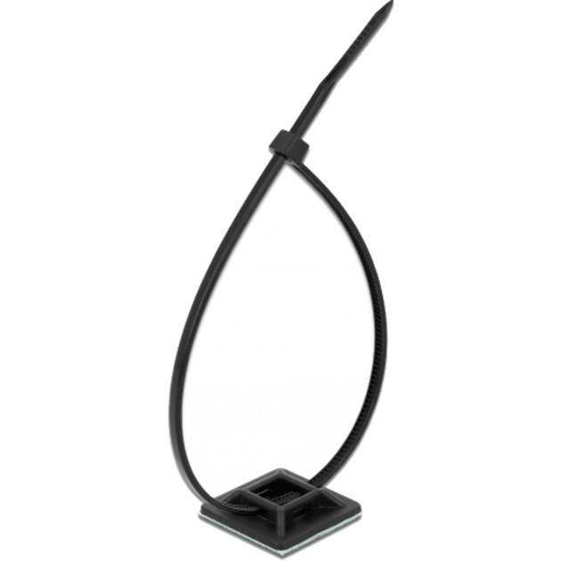 DeLOCK Befestigungssockel 25 x 25mm mit Kabelbinder L 300 x B 4 Negro - Imagen 3