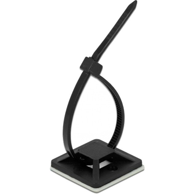 DeLOCK Befestigungssockel 30 x 30mm mit Kabelbinder L 200 x B 4 Negro - Imagen 3
