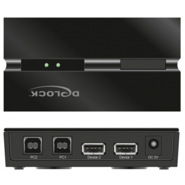 DeLOCK Delock USB 2.0 Switch f. 2 PC an 2Geräte Negro - Imagen 2