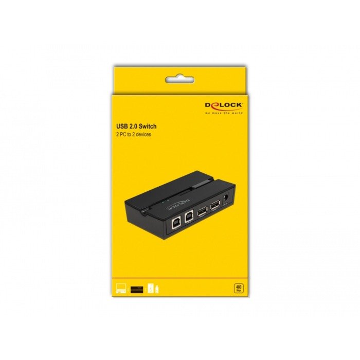 DeLOCK Delock USB 2.0 Switch f. 2 PC an 2Geräte Negro - Imagen 4