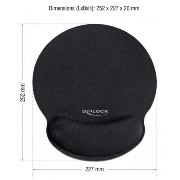 DeLOCK Ergonomisches Mauspad mit Gel Handballenauflage Negro - Imagen 2
