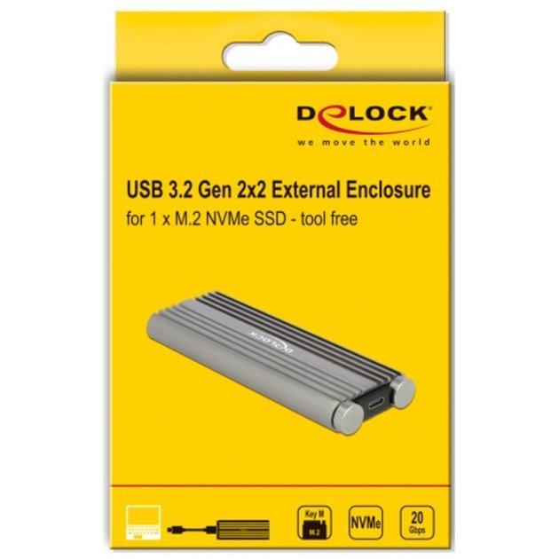 DeLOCK Externes Gehäuse M.2 PCIe mit USB 3.2 Gen 2x2 USB-C - Imagen 5