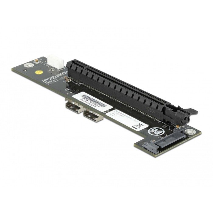 DeLOCK Konverter 2 x SFF-8654 zu PCIe x16 Bifurkation