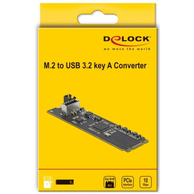 DeLOCK Konverter M.2 B+M Stecker > 1x intern USB 3.2 Gen 2 Key A 20 Pin - Imagen 5