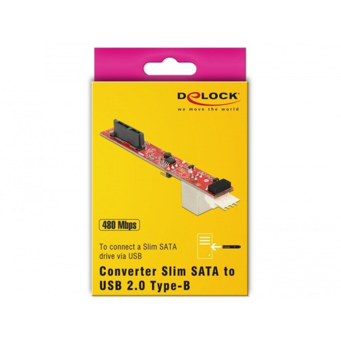 DeLOCK Konverter Slim SATA 13 Pin > USB 2.0 Typ B Buchse - Imagen 3