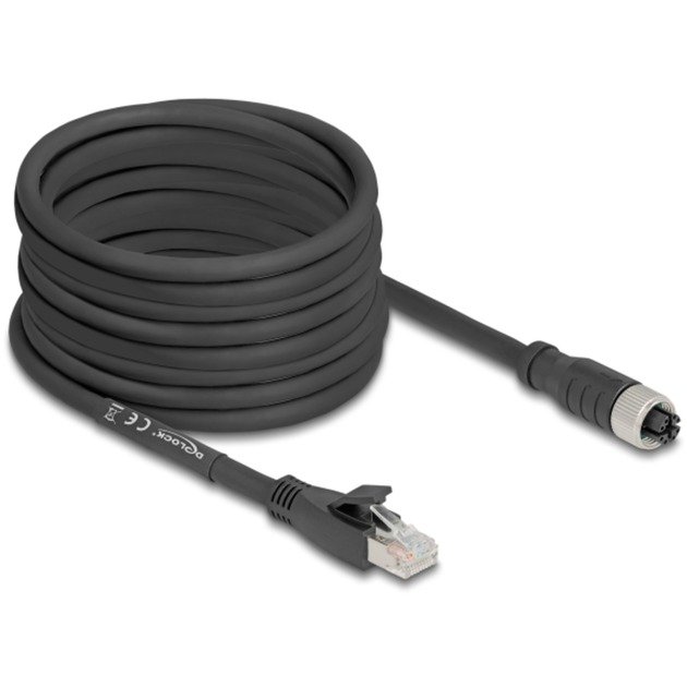 DeLOCK M12 Kabel X-kodiert 8 Pin Buchse > RJ-45 Stecker Negro - Imagen 2