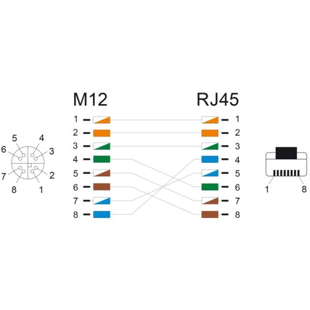 DeLOCK M12 Kabel X-kodiert 8 Pin Buchse > RJ-45 Stecker Negro - Imagen 4
