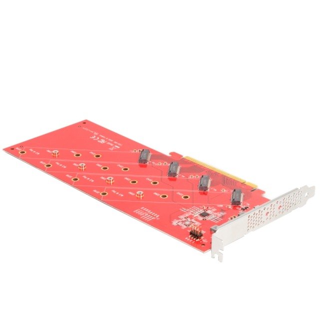 DeLOCK PCI Express x16 Karte auf 4x intern NVMe M.2 Key