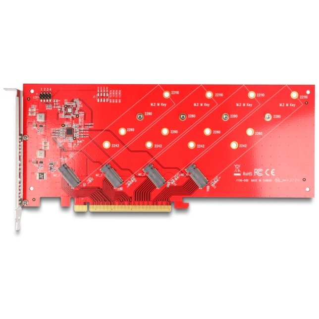 DeLOCK PCI Express x16 Karte auf 4x intern NVMe M.2 Key - Imagen 3