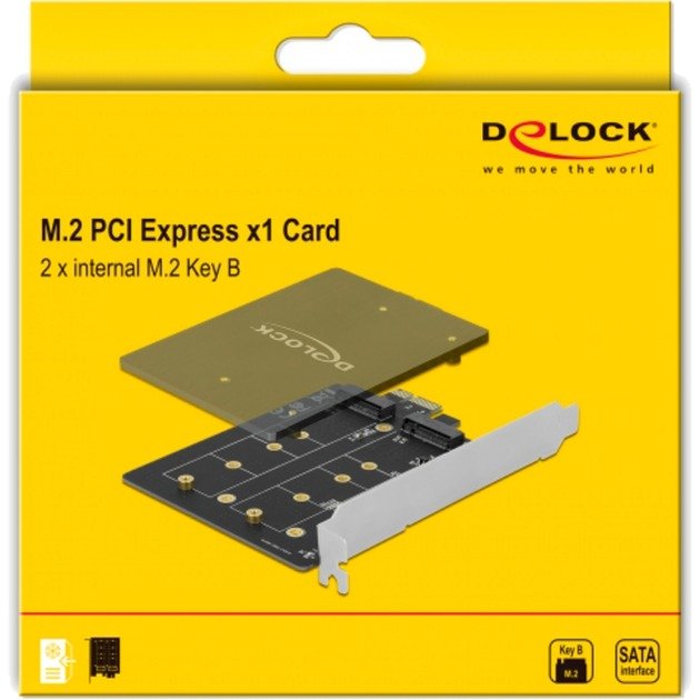 DeLOCK PCI Express x1 Karte zu 2 x intern M.2 Key B - Imagen 5