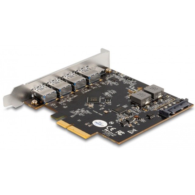 DeLOCK PCI Express x4 Karte zu 1 x USB Type-C + 4 x USB Typ-A - Imagen 2
