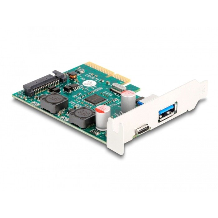 DeLOCK PCI Express x4 Karte zu 1 x extern USB 10 Gbps Type-C Buchse + 1 x extern USB 10 Gbps Typ-A Buchse - Imagen 3