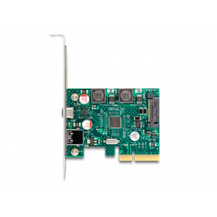 DeLOCK PCI Express x4 Karte zu 1 x extern USB 10 Gbps Type-C Buchse + 1 x extern USB 10 Gbps Typ-A Buchse - Imagen 4