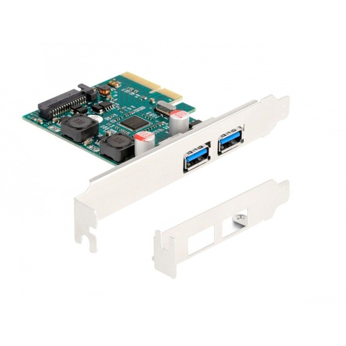DeLOCK PCI Express x4 Karte zu 2 x extern USB 10 Gbps Typ-A Buchse