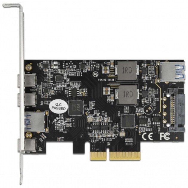DeLOCK PCI Express x4 Karte zu 3 x USB Type-C + 2 x USB Typ-A - SuperSpeed USB 10 Gbps - Low Profile Formfaktor - Imagen 4